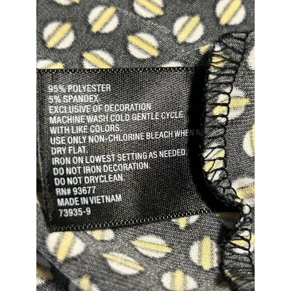 Worthington Women's Black Cap Sleeve Stretch Shirt Size Medium - Picture 5 of 7